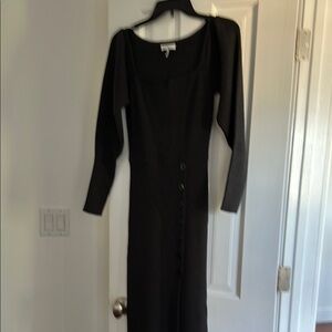 Elegant Black Long Sleeve Dress